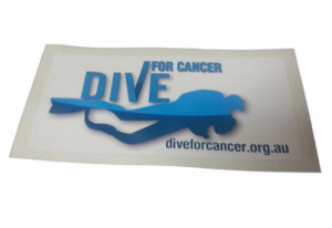 Dive For Cancer Sticker